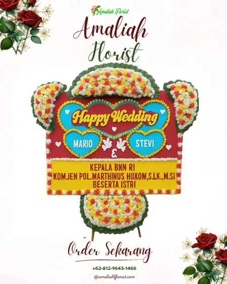 Papan Bunga Pernikahan Gedongrejo